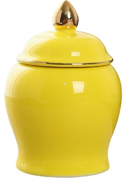 Küçük Mutfak Kutuları Dekoratif Kavanozlar 70ML Sarısı Için Seramik Kavanozu (Yurt Dışından)