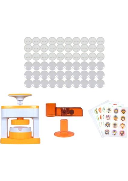 Dıy Pin Düğme Makinesi Broş Pin Yapma Makinesi 55MM Dekor Ekleri Hediye 30 Takım (Yurt Dışından) fiyatları