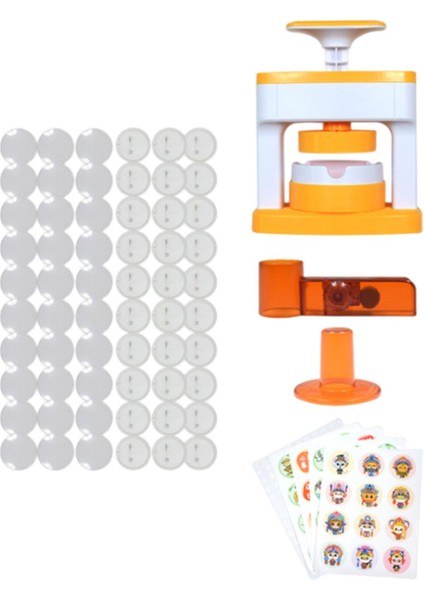 Dıy Pin Düğme Makinesi Broş Pin Yapma Makinesi 55MM Dekor Ekleri Hediye 30 Takım (Yurt Dışından) fırsatları