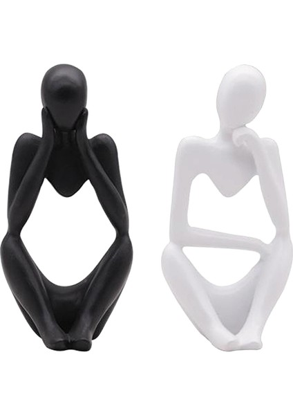 Düşünür Heykel Düşünen Insanlar Heykelcik Dekoratif Heykel + 13X8CM (Yurt Dışından)