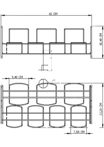 Çok Amaçlı Rose Makyaj Organizer, Banyo Düzenleyici - 7 Bölmeli Metal modelleri