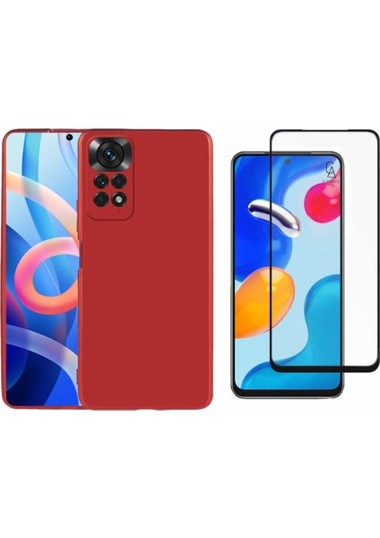 Xiaomi Redmi Note 11 ile Uyumlu Soft Yumuşak Telefon Kılıfı ve 5d Tam Kaplayan Cam Ekran Koruyucu
