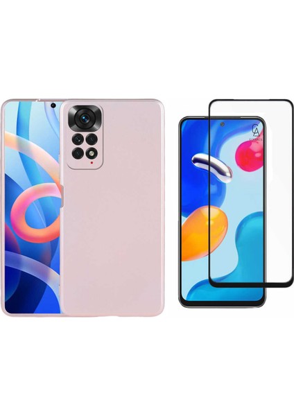 Xiaomi Redmi Note 11 ile Uyumlu Soft Yumuşak Telefon Kılıfı ve 5d Tam Kaplayan Cam Ekran Koruyucu