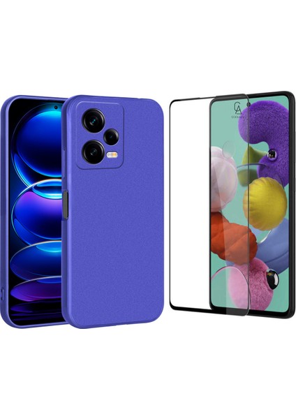 Xiaomi Redmi Note 12 Pro ile Uyumlu Soft Yumuşak Telefon Kılıfı ve 5d Tam Kaplayan Cam Ekran Koruyucu