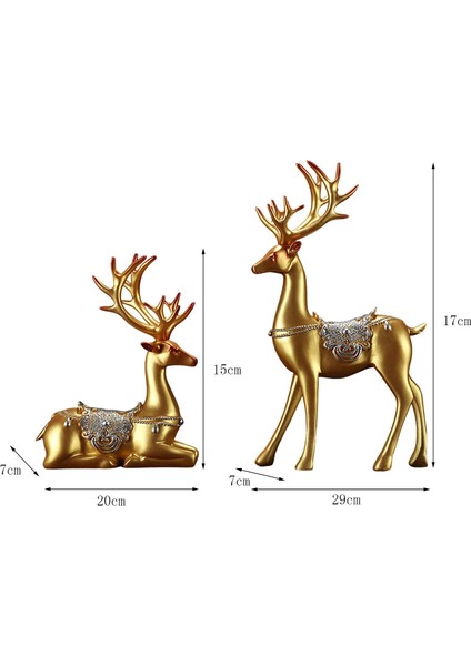 Ev Dekorasyon Seçeneğın Için 2 Ren Ği Figürleri Reçine Heykelleri (Yurt Dışından)