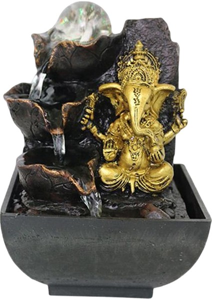 Heykeli Üstü Su Çeşmesi Meditasyon Zanaat Sanatları 13CMX13CMX18CM (Yurt Dışından)