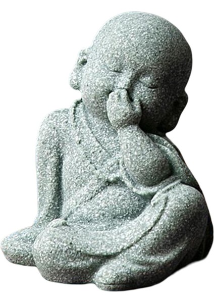 Mini Keşiş Heykelcik Buda Heykeli Meditasyon El Yapımı Dekorasyon Ev Dekor Snicker (Yurt Dışından)