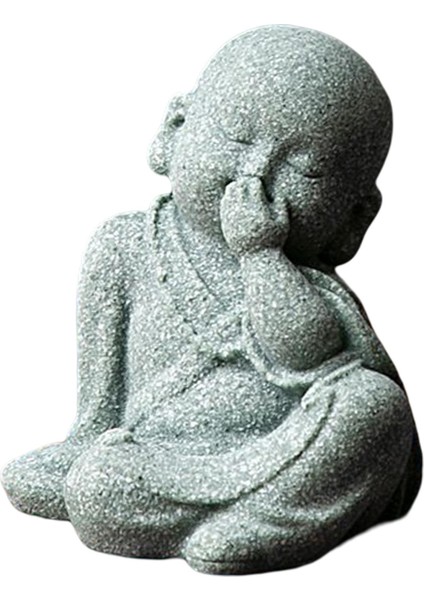 Mini Keşiş Heykelcik Buda Heykeli Meditasyon El Yapımı Dekorasyon Ev Dekor Snicker (Yurt Dışından)