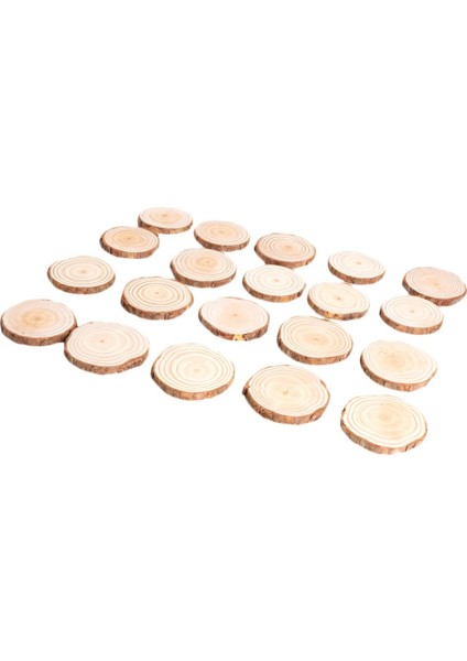 12/20 Ahşap Yuvarlak Doğal El I ile Düğün Pastası Standı 20 Paket (Yurt Dışından)