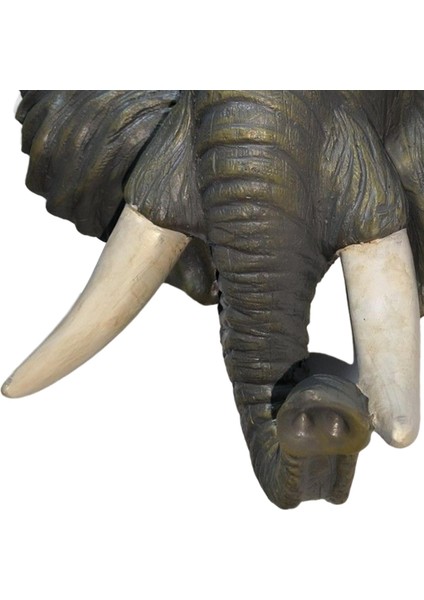 3D Polyresin Sahte Fil Kafası Asıl Ünüm Ince Çamur Fil (Yurt Dışından)
