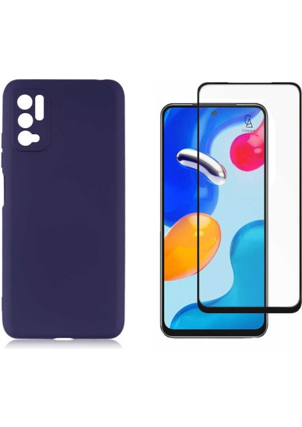Xiaomi Redmi Note 10 5g ile Uyumlu Soft Yumuşak Telefon Kılıfı ve 5d Tam Kaplayan Cam Ekran Koruyucu