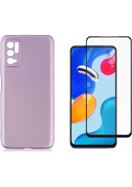 Xiaomi Redmi Note 10 5g ile Uyumlu Soft Yumuşak Telefon Kılıfı ve 5d Tam Kaplayan Cam Ekran Koruyucu