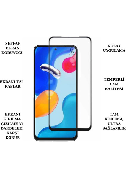 Xiaomi Redmi Note 10 5g ile Uyumlu Soft Yumuşak Telefon Kılıfı ve 5d Tam Kaplayan Cam Ekran Koruyucu