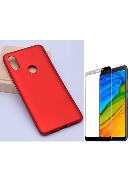 Xiaomi Redmi S2 ile Uyumlu Soft Yumuşak Telefon Kılıfı ve 5d Tam Kaplayan Cam Ekran Koruyucu