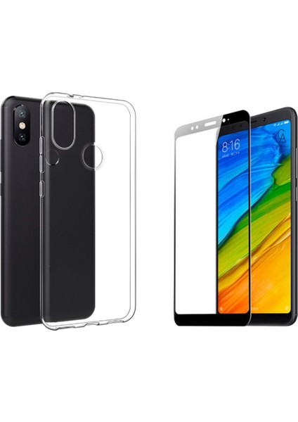 Xiaomi Redmi S2 ile Uyumlu Soft Yumuşak Telefon Kılıfı ve 5d Tam Kaplayan Cam Ekran Koruyucu