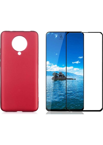 Xiaomi Poco F2 Pro ile Uyumlu Soft Yumuşak Telefon Kılıfı ve 5d Tam Kaplayan Cam Ekran Koruyucu