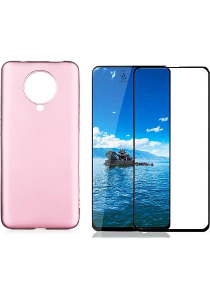 Xiaomi Poco F2 Pro ile Uyumlu Soft Yumuşak Telefon Kılıfı ve 5d Tam Kaplayan Cam Ekran Koruyucu