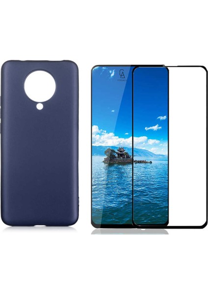 Xiaomi Poco F2 Pro ile Uyumlu Soft Yumuşak Telefon Kılıfı ve 5d Tam Kaplayan Cam Ekran Koruyucu