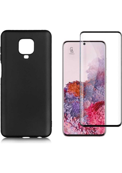 Xiaomi Redmi Note 9 Pro ile Uyumlu Soft Yumuşak Telefon Kılıfı ve 5d Tam Kaplayan Cam Ekran Koruyucu