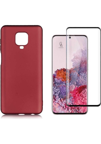 Xiaomi Redmi Note 9s ile Uyumlu Soft Yumuşak Telefon Kılıfı ve 5d Tam Kaplayan Cam Ekran Koruyucu