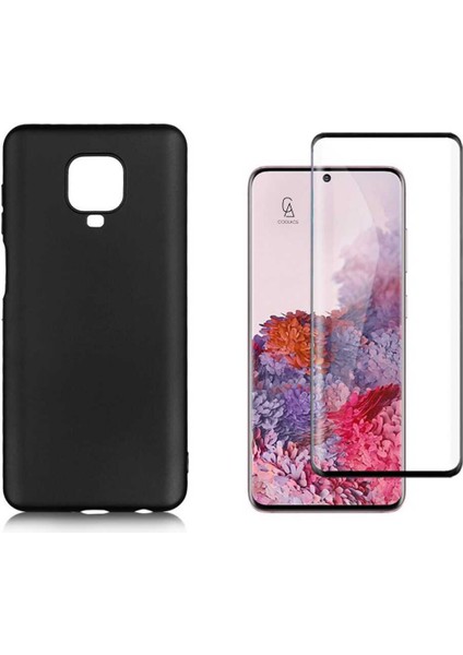 Xiaomi Redmi Note 9s ile Uyumlu Soft Yumuşak Telefon Kılıfı ve 5d Tam Kaplayan Cam Ekran Koruyucu