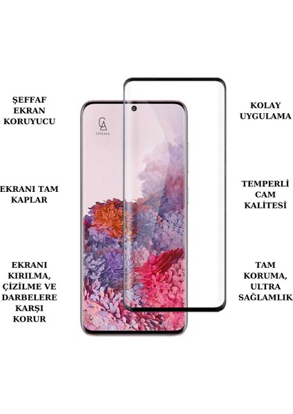 Xiaomi Redmi Note 9s ile Uyumlu Soft Yumuşak Telefon Kılıfı ve 5d Tam Kaplayan Cam Ekran Koruyucu