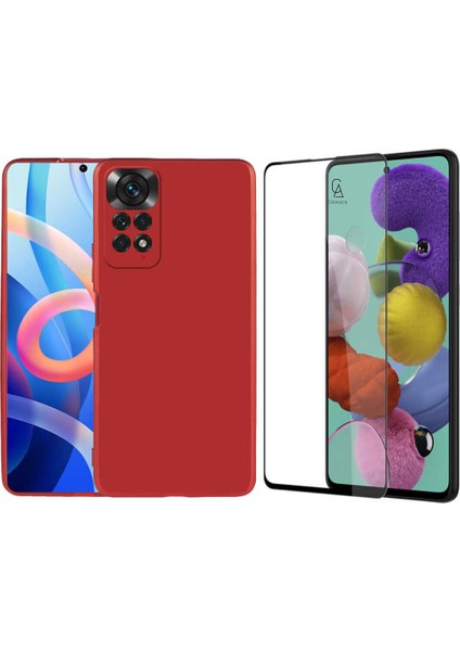 Xiaomi Redmi Note 12 Pro 4g ile Uyumlu Soft Yumuşak Telefon Kılıfı ve 5d Tam Kaplayan Cam Ekran Koruyucu