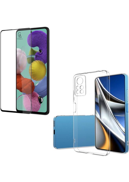 Xiaomi Redmi Note 12 Pro 4g ile Uyumlu Soft Yumuşak Telefon Kılıfı ve 5d Tam Kaplayan Cam Ekran Koruyucu