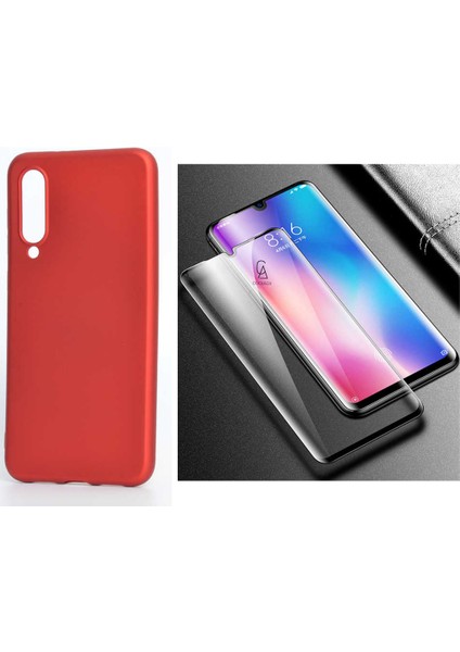 Xiaomi Mi 9 Se ile Uyumlu Soft Yumuşak Telefon Kılıfı ve 5d Tam Kaplayan Cam Ekran Koruyucu