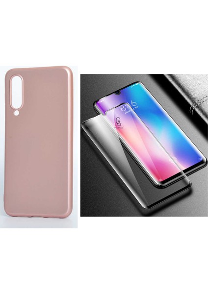 Xiaomi Mi 9 Se ile Uyumlu Soft Yumuşak Telefon Kılıfı ve 5d Tam Kaplayan Cam Ekran Koruyucu