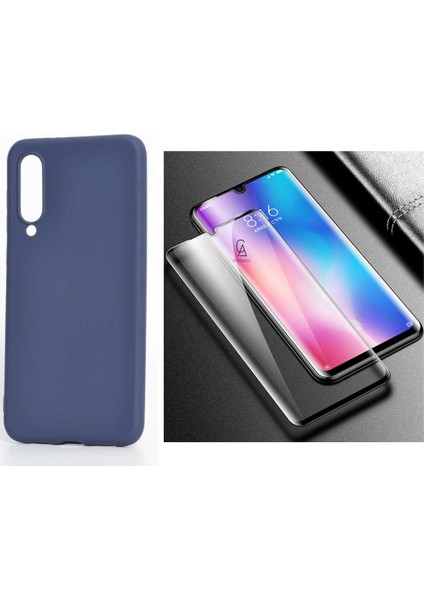 Xiaomi Mi 9 Se ile Uyumlu Soft Yumuşak Telefon Kılıfı ve 5d Tam Kaplayan Cam Ekran Koruyucu