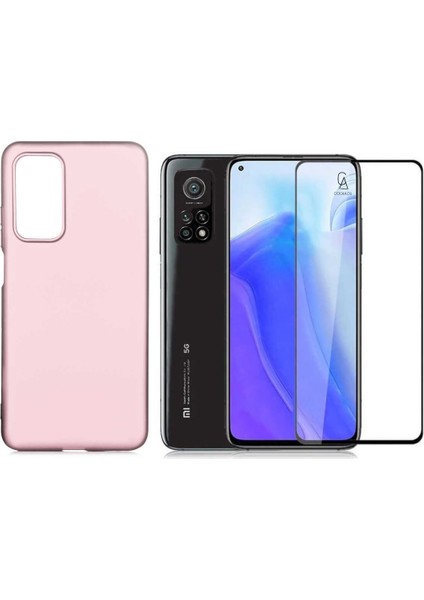 Xiaomi Mi 10T 5g ile Uyumlu Soft Yumuşak Telefon Kılıfı ve 5d Tam Kaplayan Cam Ekran Koruyucu