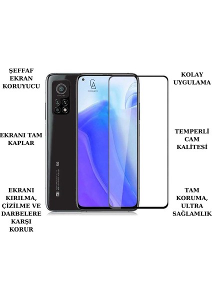 Xiaomi Mi 10T 5g ile Uyumlu Soft Yumuşak Telefon Kılıfı ve 5d Tam Kaplayan Cam Ekran Koruyucu fiyatları