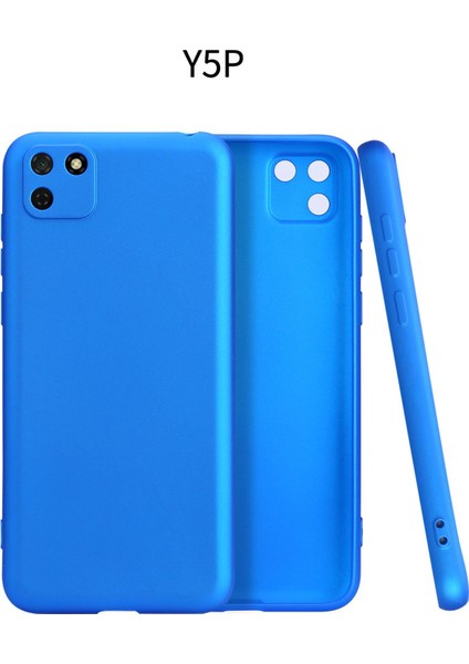 Huawei Y5P Kılıf Premium Rubber Silikon - Mavi 277097