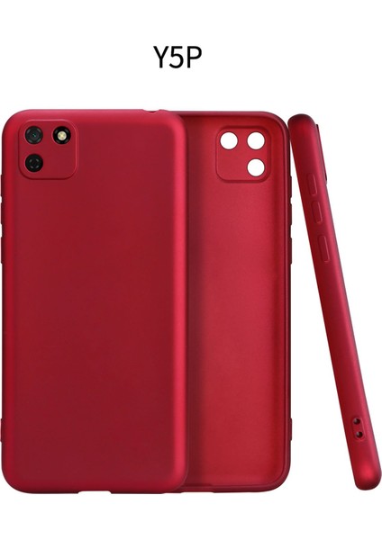 Huawei Y5P Kılıf Premium Rubber Silikon - Bordo 277097