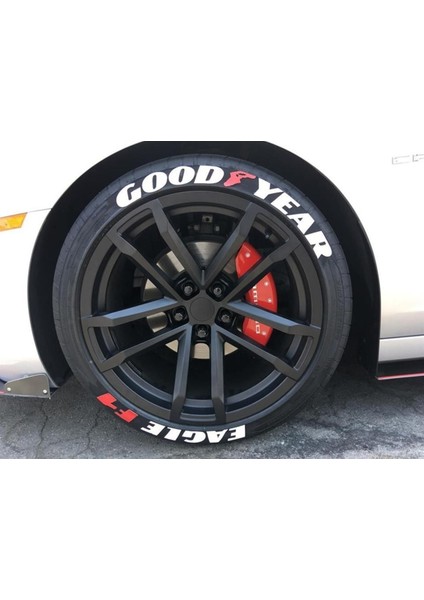 AS Tuning Good Year Eagle F1 Beyaz Kalıcı Lastik Yazısı Good Year Eagle F1 Sticker 8 Kit Büyük Boy