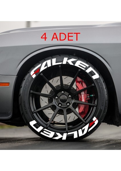 AS Tuning Falken Beyaz Kalıcı Lastik Yazısı Falken Sticker