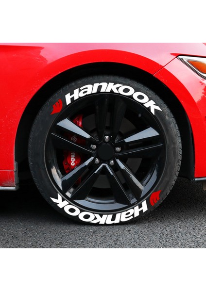 AS Tuning Hankook Lastik Yazısı 2.5 cm Orijinal Kauçuk 3D Lastik Sticker 8 adet