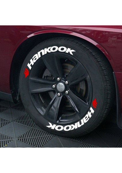 AS Tuning Hankook Lastik Yazısı 2.5 cm Orijinal Kauçuk 3D Lastik Sticker 8 adet