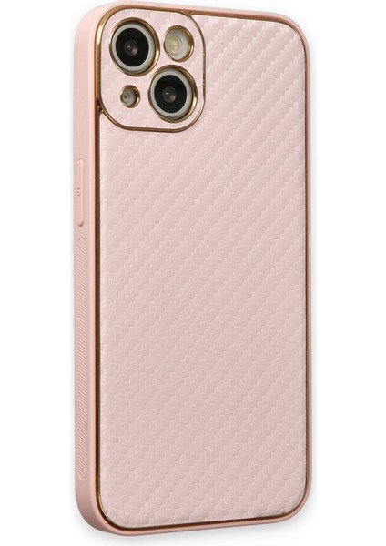 Apple iPhone 13 Kılıf Coco Karbon Silikon - Pembe 277097