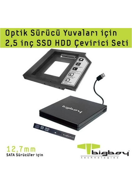 Bigboy BK127K Slım 2.5 Inch Odd Kit Hdd/ssd Kasa