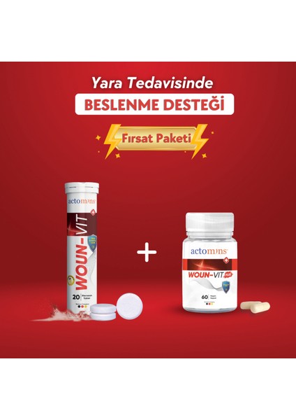 Woun-Vit + Woun-Vit Plus Yara Iyileşme Sürecinde Beslenme Desteği