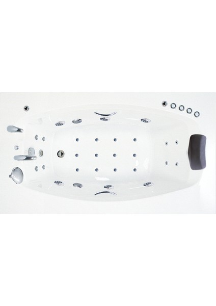 San Diego Jakuzi 184x102 h:63 Elegance Hidromasaj Sistemli Küvet (Gövde + Metal ayak + 4 yön panel)