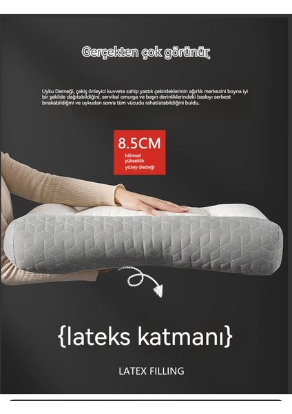Uykuya Yardımcı Olmak Için Çekiş Önleyici Servikal Omurga Yastığı (Yurt Dışından)
