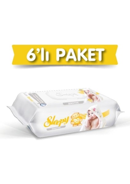 Sensitive Islak Mendil 90'lı x 6 Adet