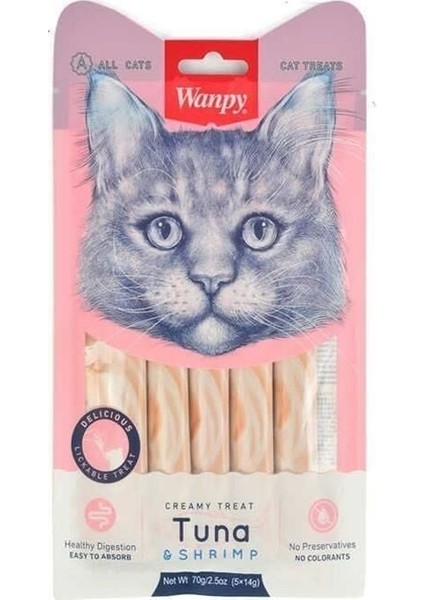 Ton Balıklı ve Karidesli Sıvı Kedi Ödül Maması 5 x 14 gr