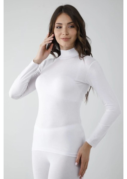 Vivaldi Kadın Beyaz Uzun Kol Balıkçı Body Likralı 353 fiyatları