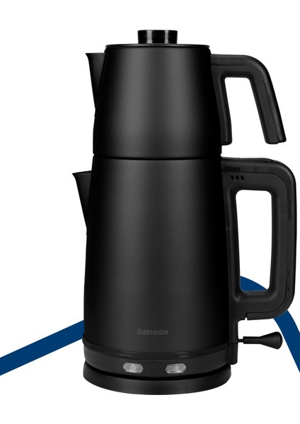 Sefam Siyah 2200 Watt Damlatmaz 25 Bardak Kapasiteli Çelik Çay Makinesi ve Su Isıtıcısı