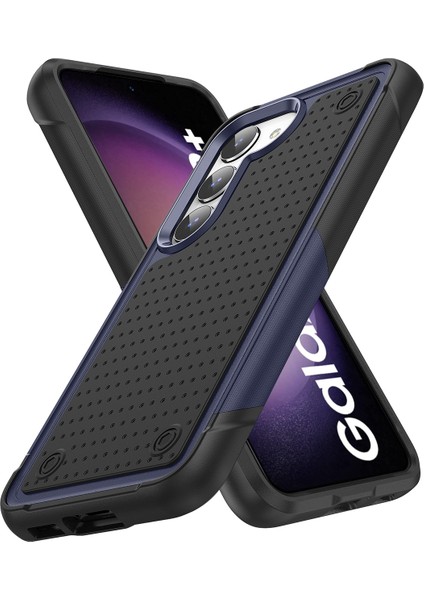 Samsung Galaxy S23+ Için Çift Katmanlı Sert Pc Yumuşak Tpu Telefon Kılıfı - Mavi - Siyah (Yurt Dışından)