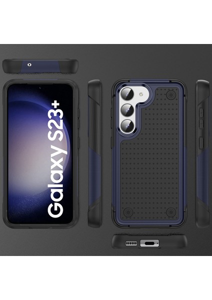 Samsung Galaxy S23+ Için Çift Katmanlı Sert Pc Yumuşak Tpu Telefon Kılıfı - Mavi - Siyah (Yurt Dışından) fiyatları